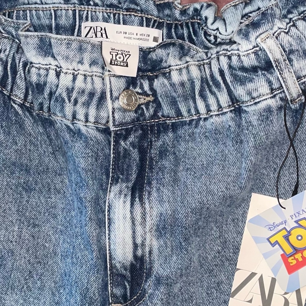 ZARA x Disney Toy Story paperbag denim jeans - Picture 4 of 8